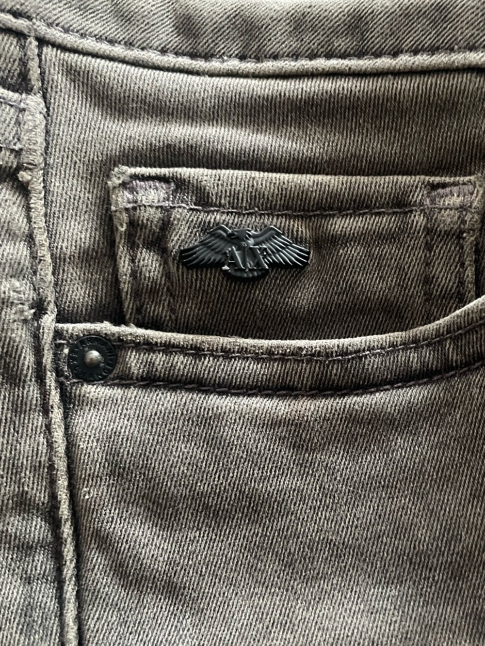 Armani Exchange Super Skinny Elastane Jeans 🔥 - Faded Gray Distressed • Size 25 - Picture 6 of 13